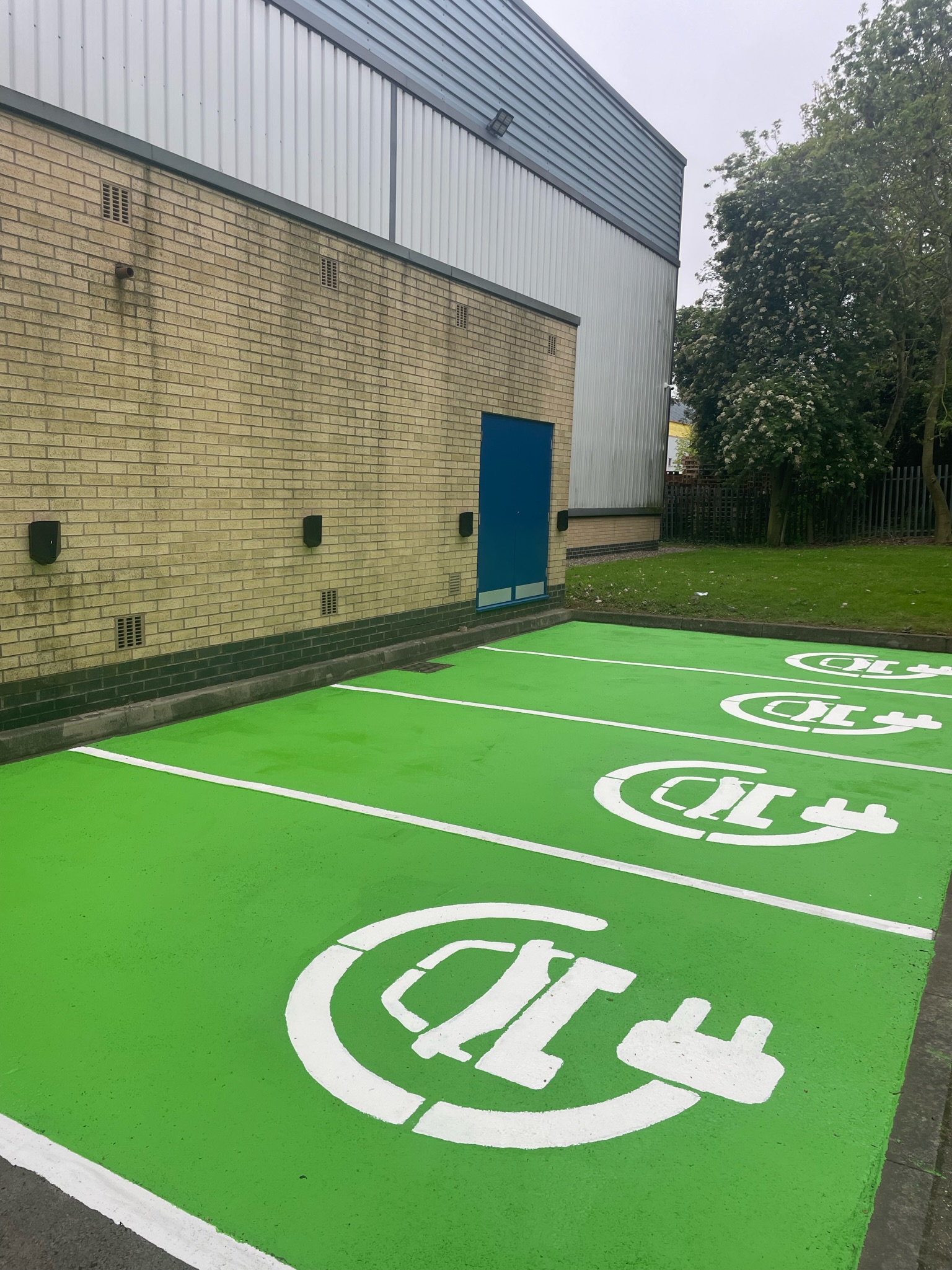 EV charging bay line marking