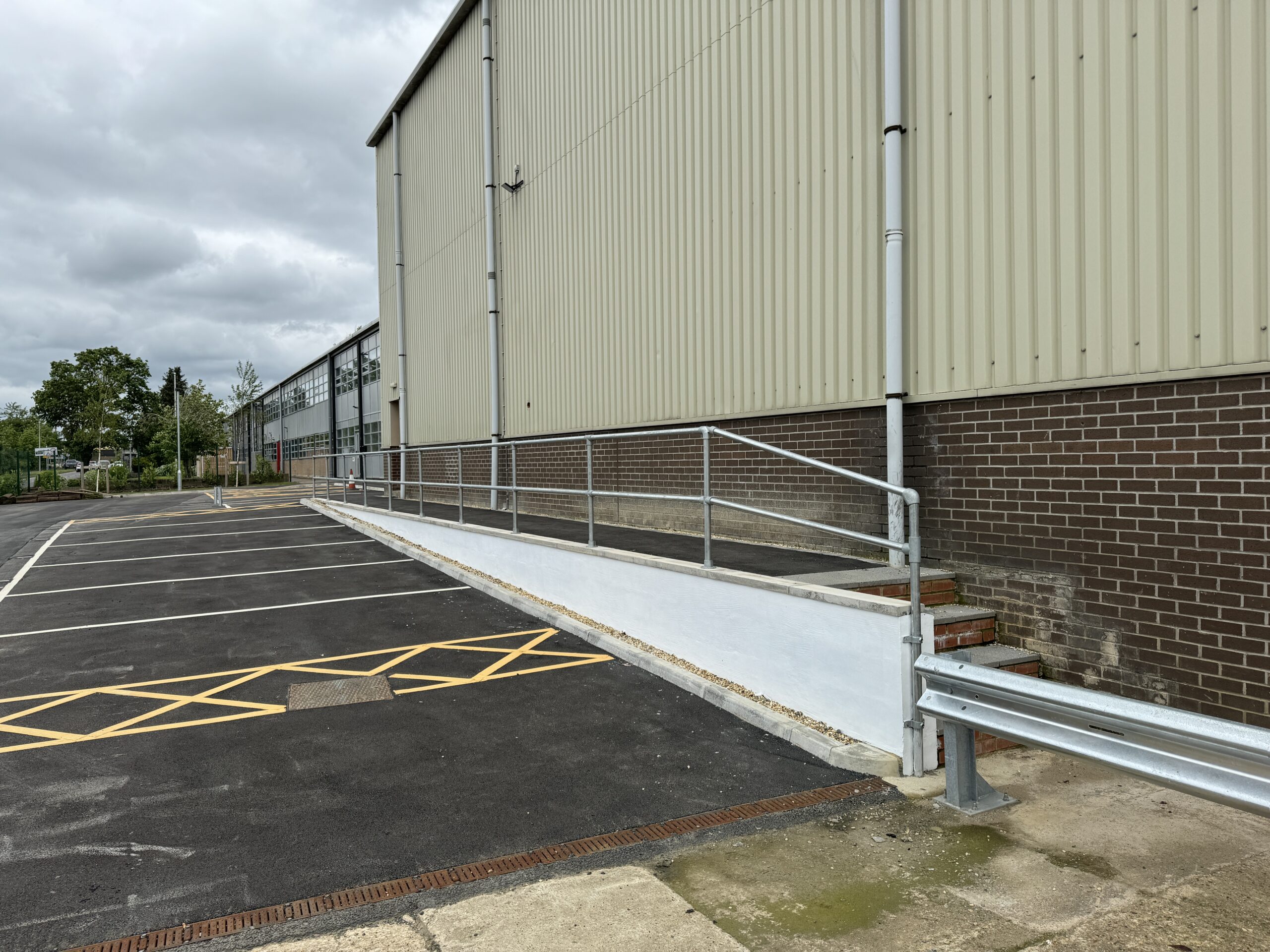 Industrial site exterior and access road