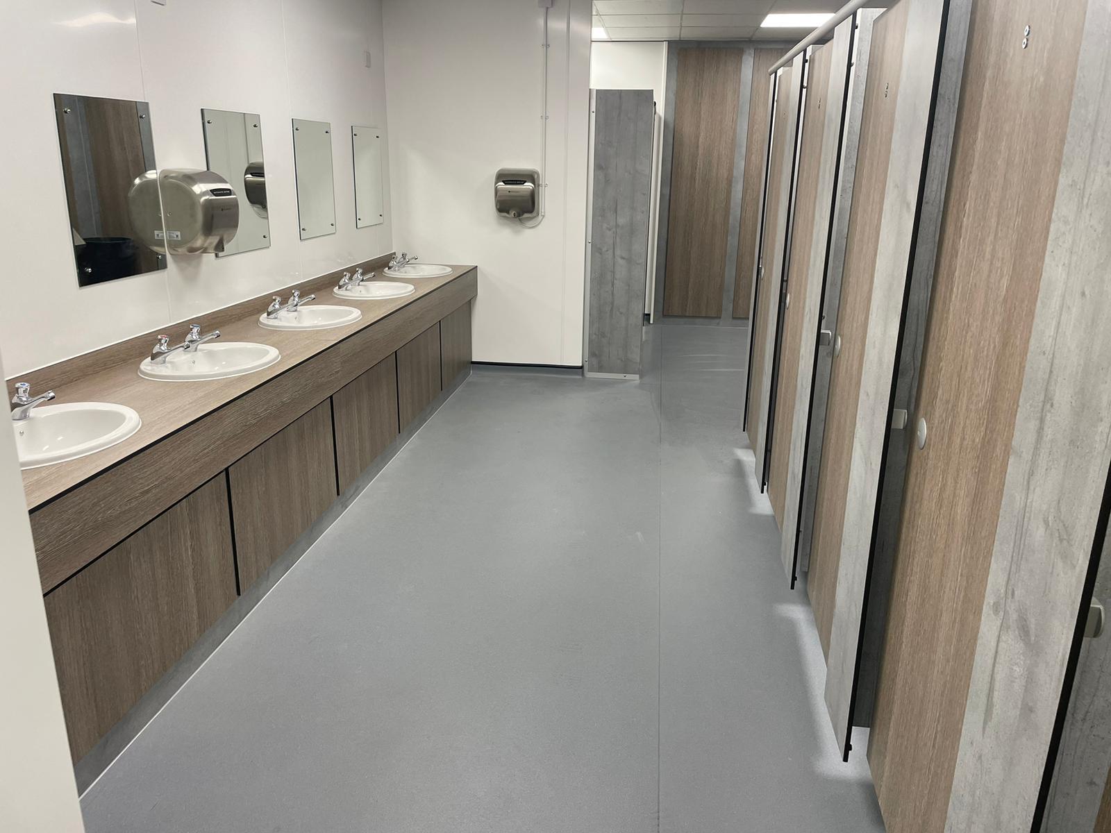 Completed commercial washroom refurbishment